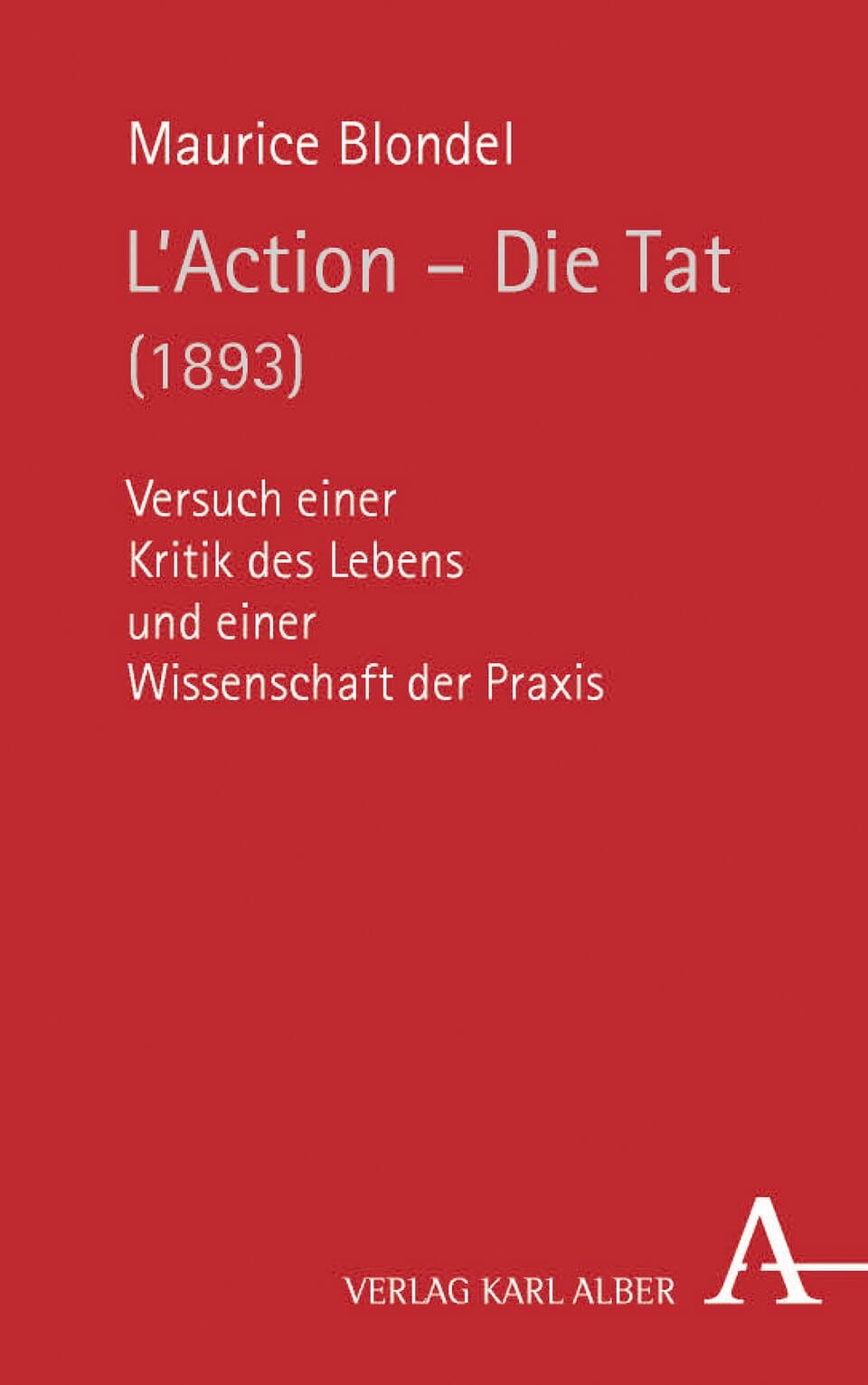 Cover of L'Action by Maurice Blondel in a German edition