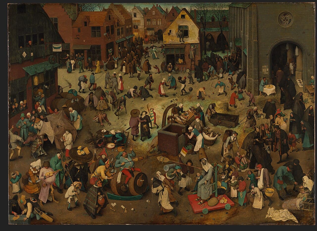 Le Combat de Carnaval et Carême, Pieter Bruegel l’Ancien, 1559, Kunsthistorisches Museum, Vienne.