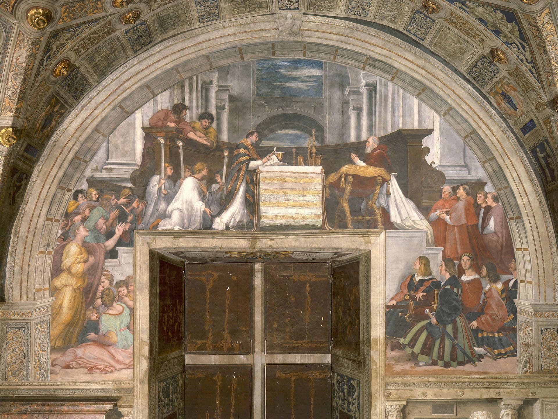 La Messe de Bolsène, fresque peinte par Raphaël en 1512 au Vatican