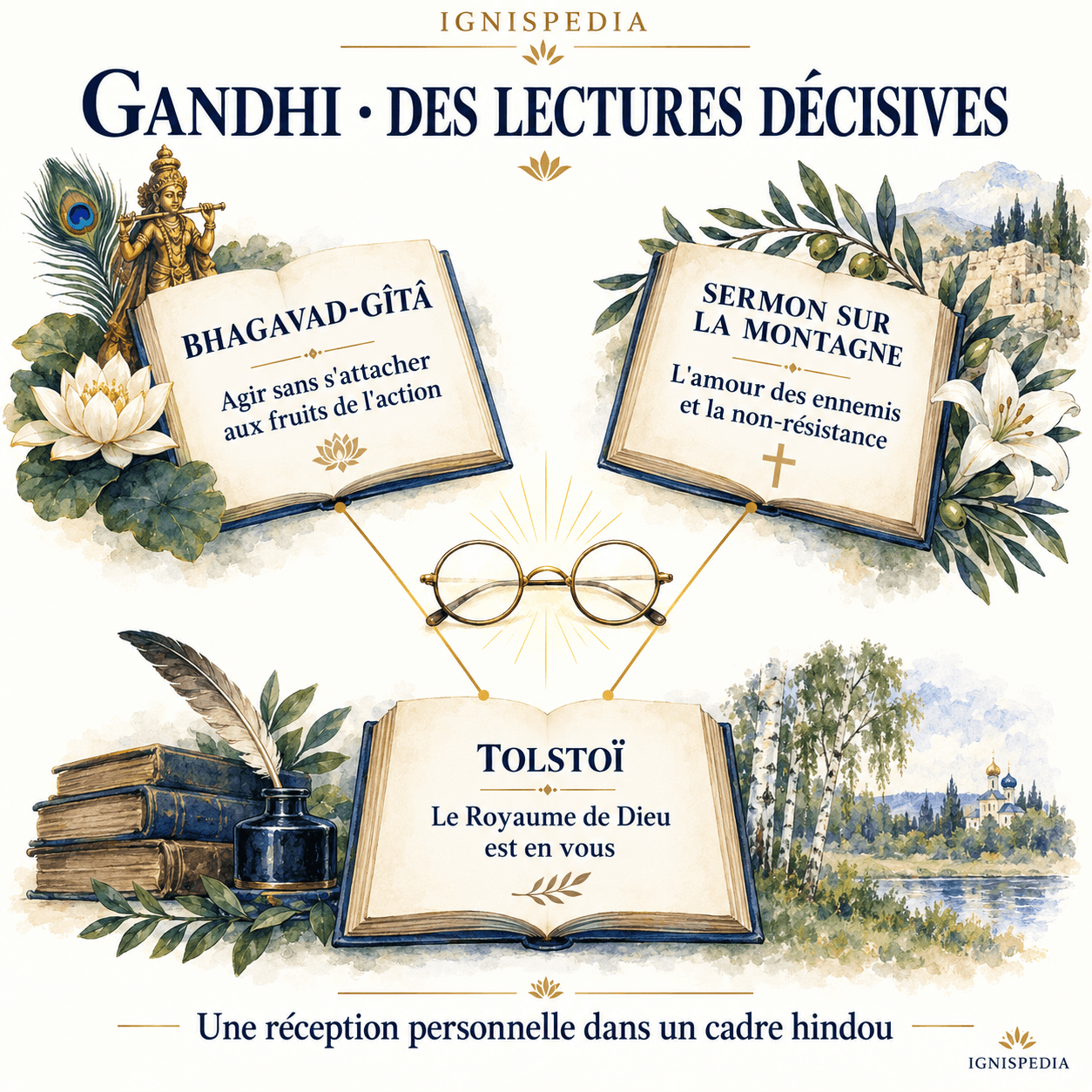 La Bhagavad-Gita, il Discorso della Montagna e Tolstoj nelle letture di Gandhi