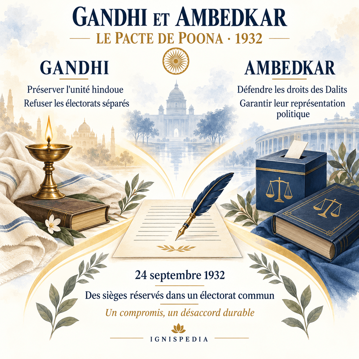 Le posizioni di Gandhi e Ambedkar e il compromesso di Poona nel 1932