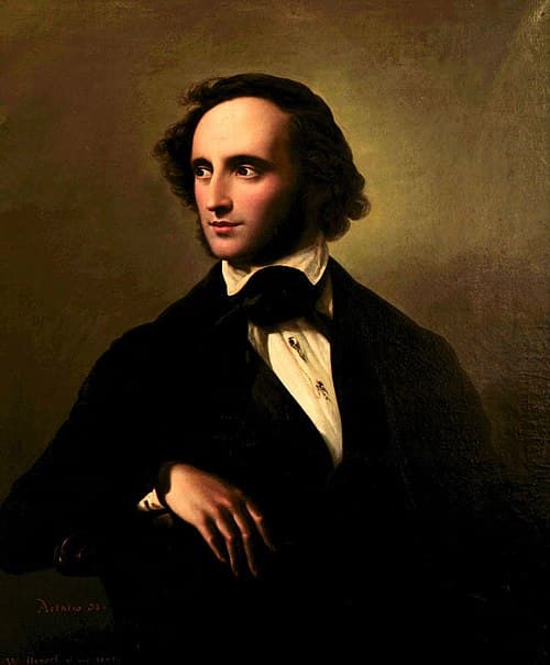 Felix Mendelssohn Bartholdy pintado por Wilhelm Hensel en 1847