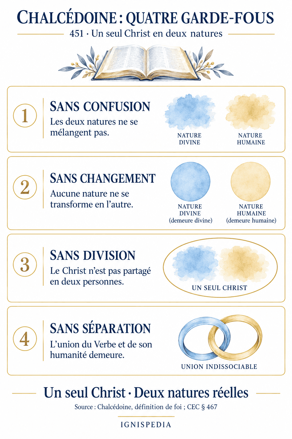 Les quatre adverbes de Chalcédoine : sans confusion, changement, division ni séparation