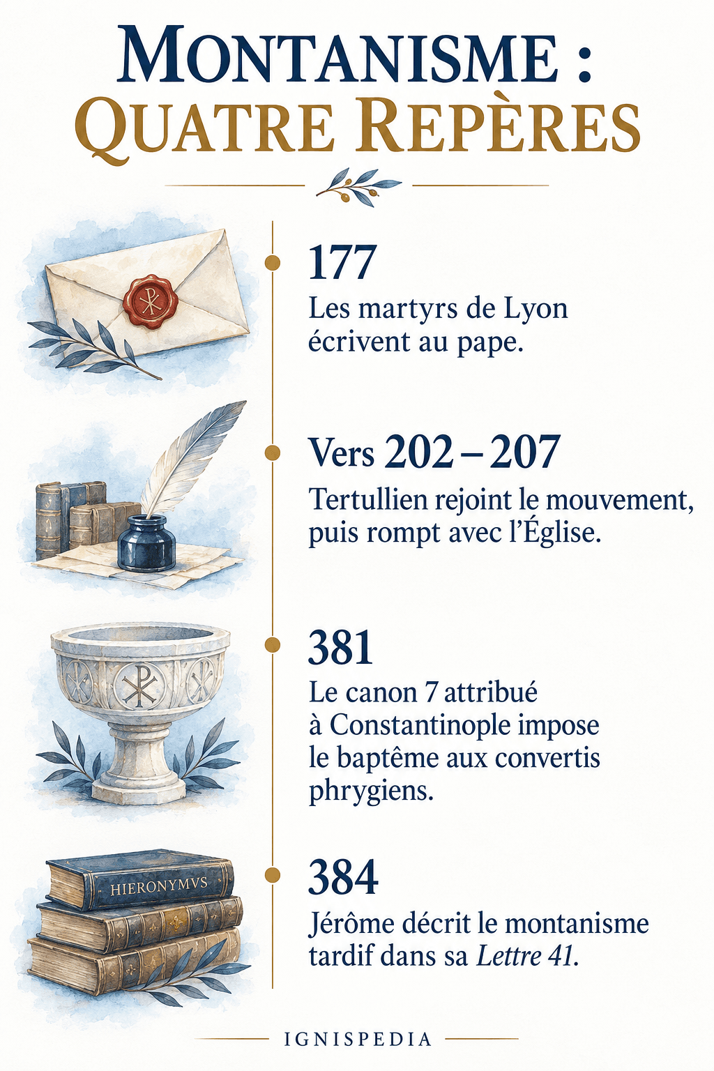 Quatre repères historiques du montanisme entre 177 et 384
