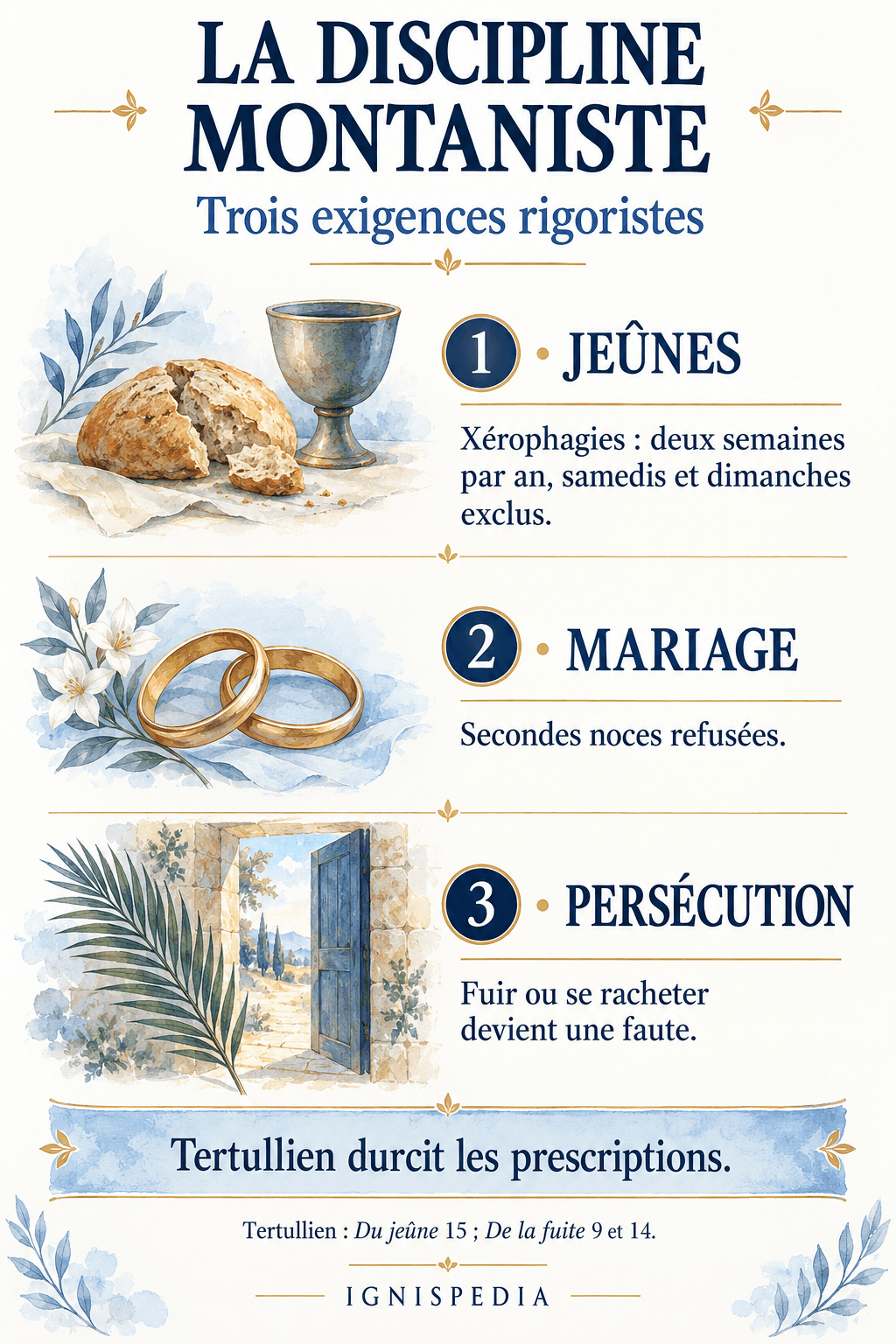 Les trois exigences de la discipline montaniste