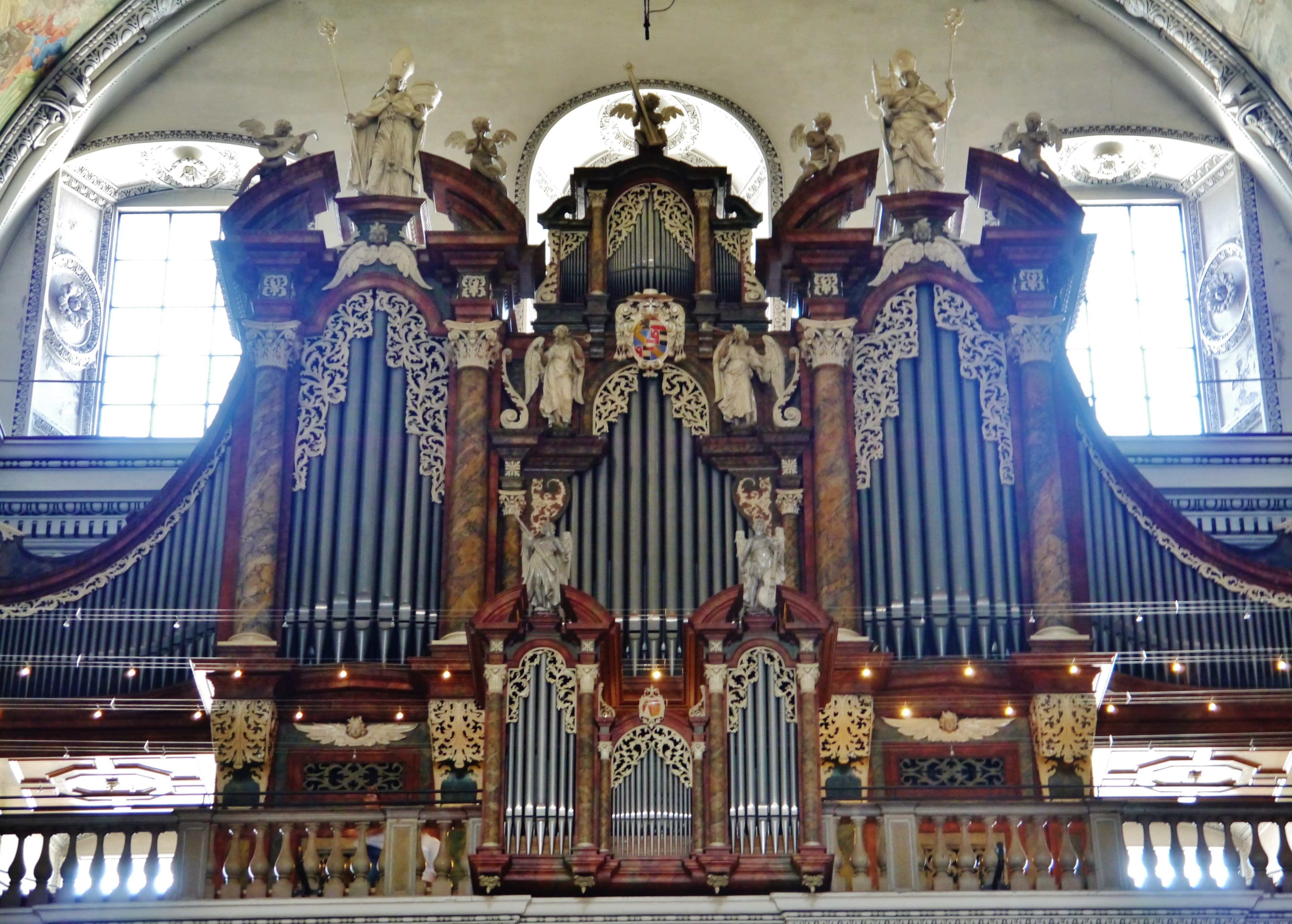 Organo della cattedrale di Salisburgo, veduta contemporanea