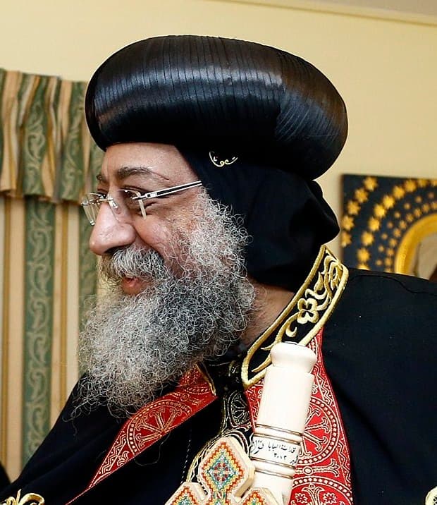 Portrait du pape copte Tawadros II, photographié à Vienne en juin 2013