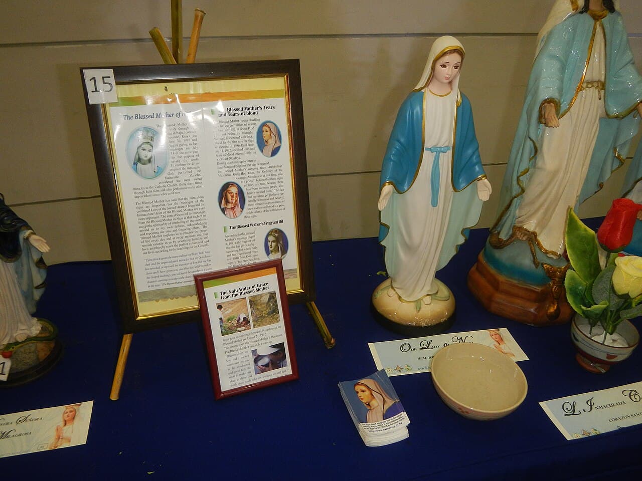 Réplique iconographique de la statue de Notre-Dame de Naju utilisée par les célébrations clandestines