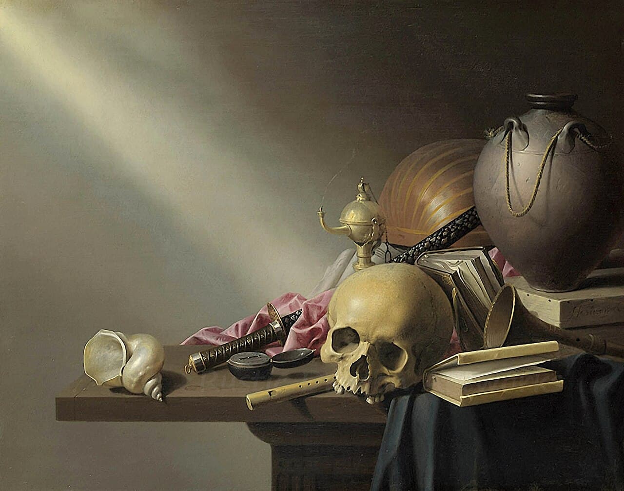 Harmen Steenwijck imzalı kafataslı Vanitas natürmortu