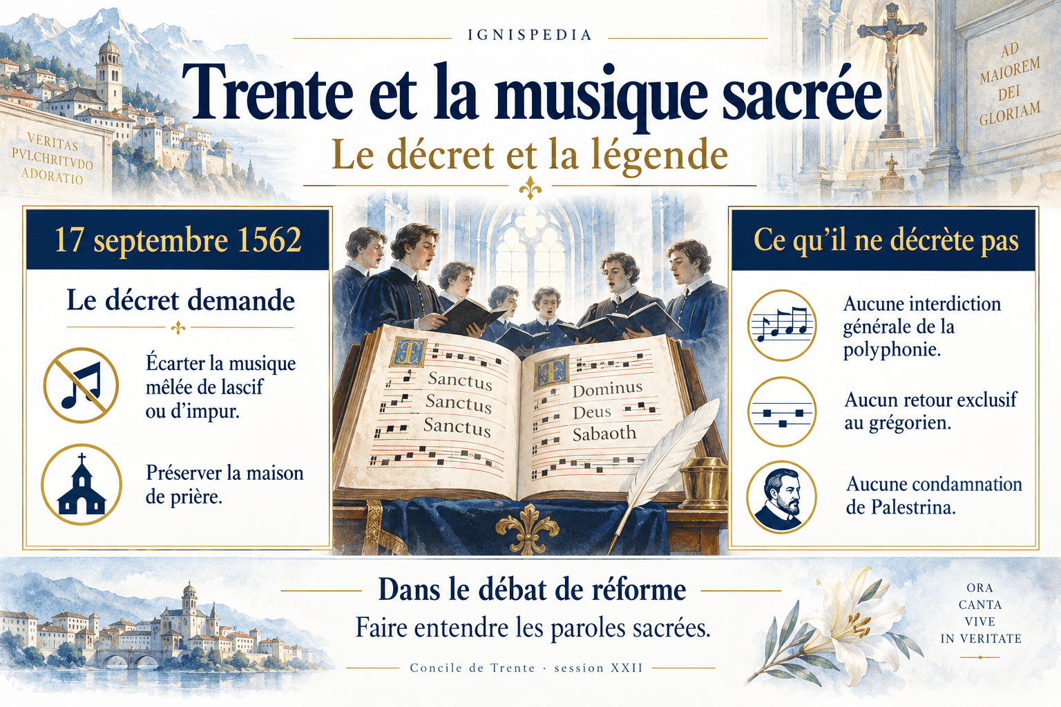 The decree of Trent on sacred music, and the decisions that do not appear in that text