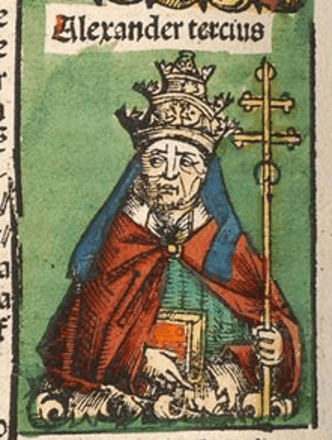 Papst Alexander III., Rolando Bandinelli, Kanonist aus Bologna, der zum Reformpapst und Gegner Friedrich Barbarossas wurde