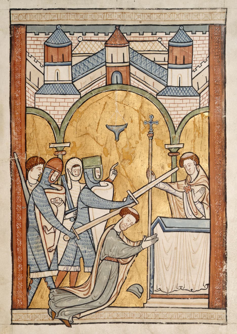 Das Martyrium des heiligen Thomas Becket in der Kathedrale von Canterbury, 29. Dezember 1170
