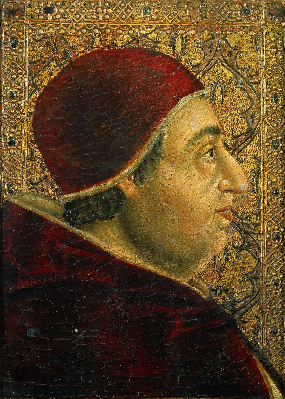 Portret papieża Aleksandra VI, Rodrigo de Borja, przechowywany w Muzeach Watykańskich