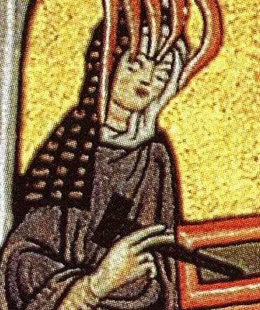 Bingenli Azize Hildegard'ı tasvir eden Orta Çağ minyatürü