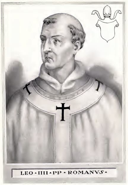 Gravure du pape Léon IV, prédécesseur de Benoît III