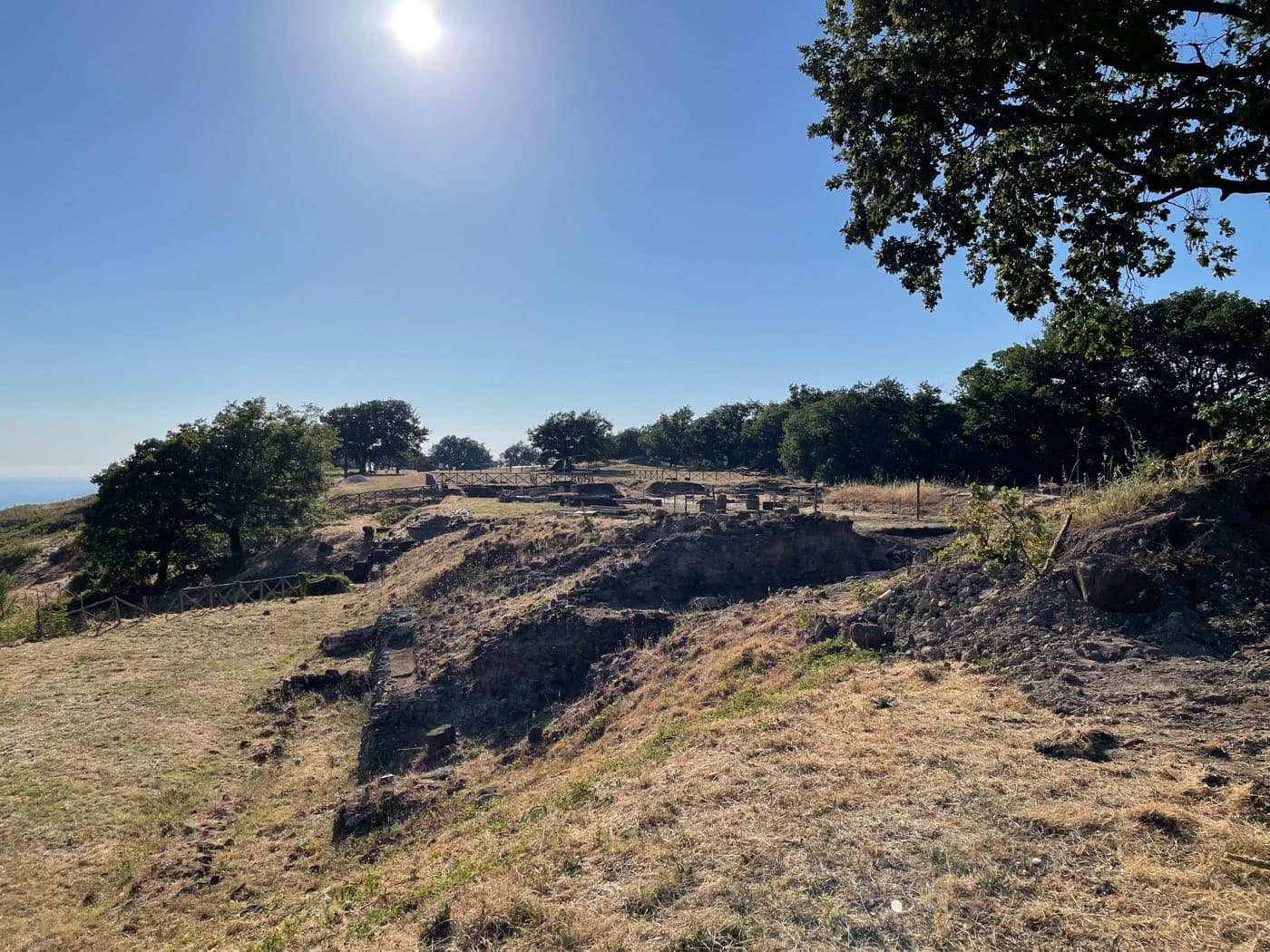 Ruines archéologiques de l'antique Tusculum, citadelle des comtes de Tusculum près de Frascati