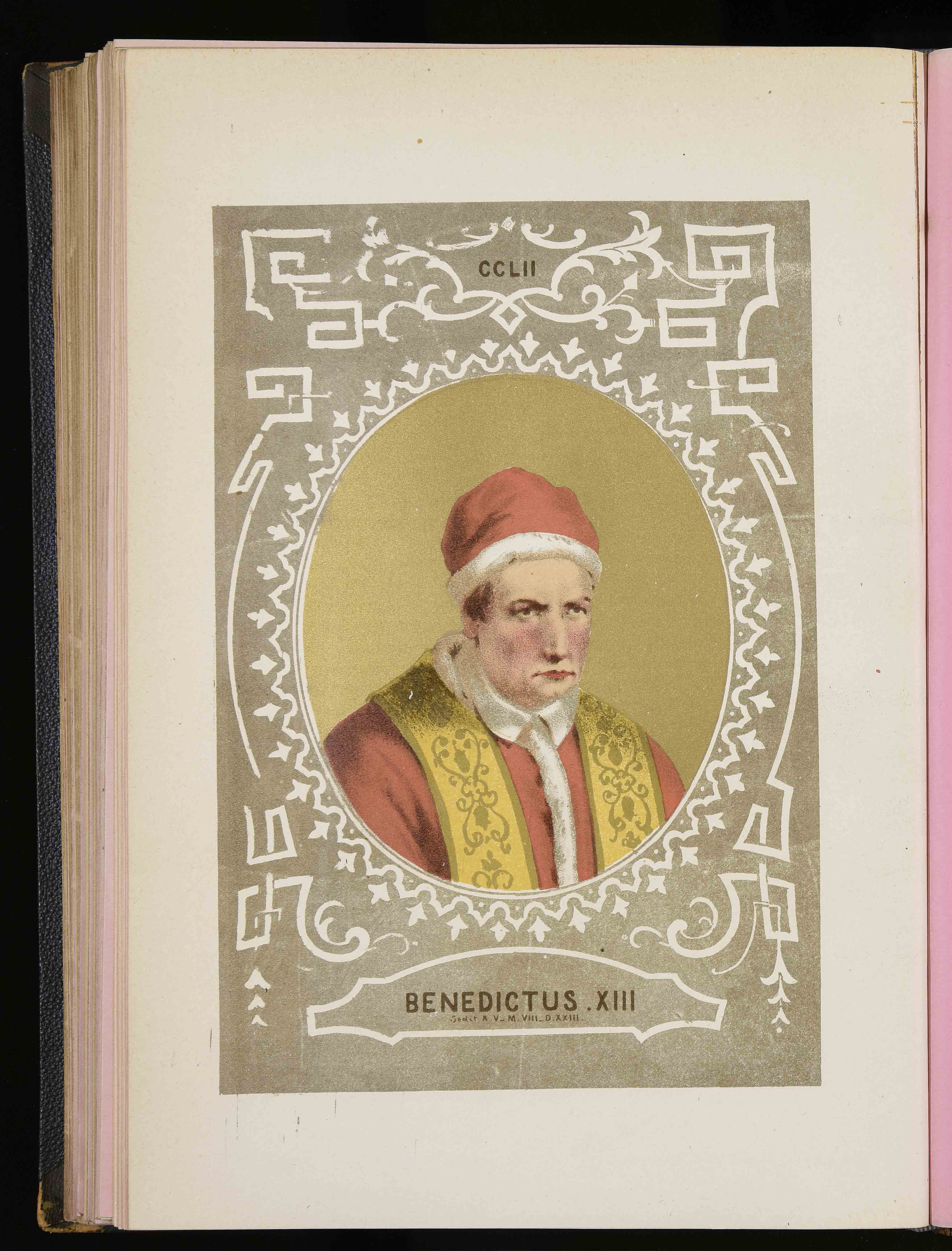 Portrait of Benedict XIII (Pietro Francesco Orsini), plate from an iconographic series of sovereign pontiffs