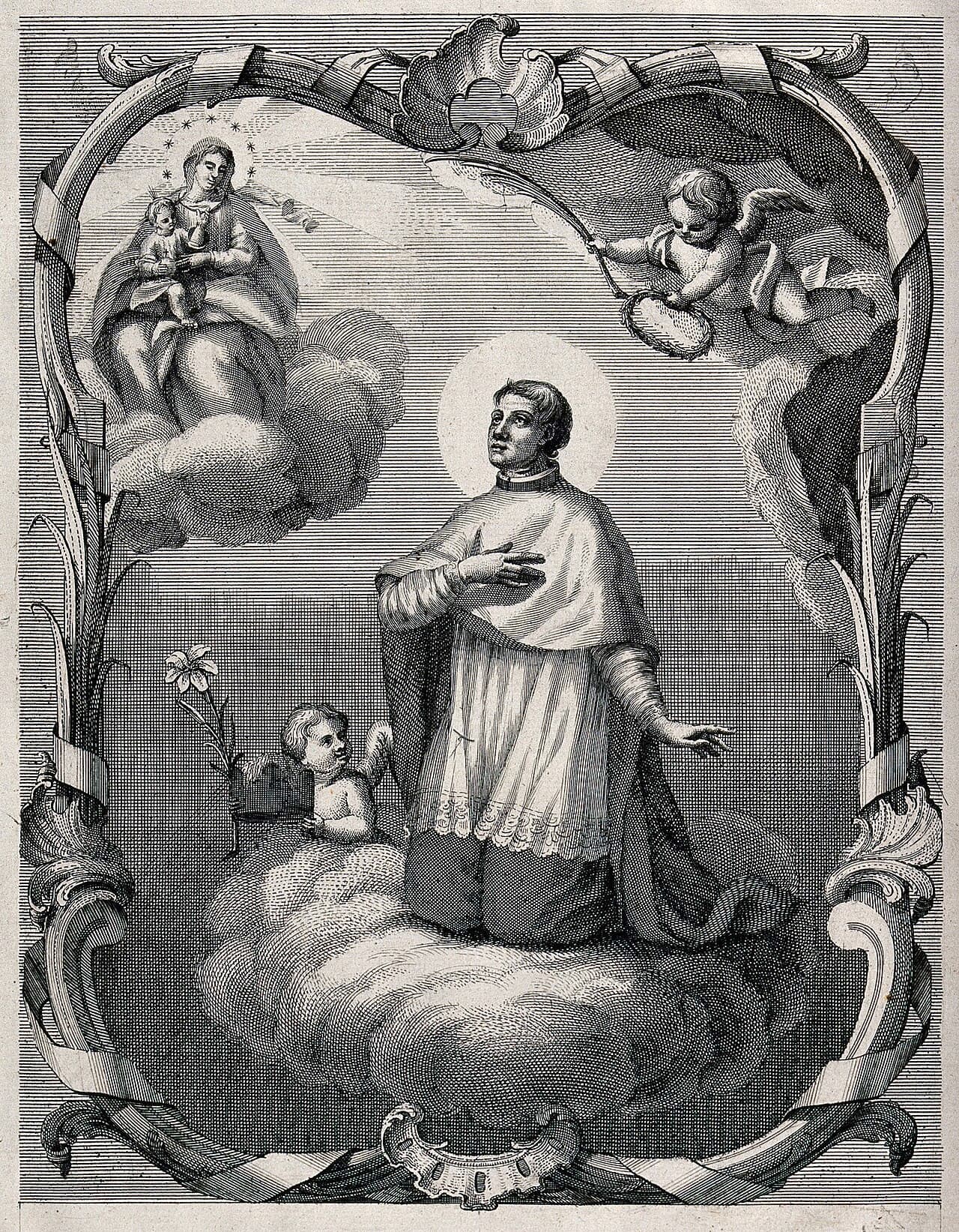 Der heilige Stanislaus Kostka, 1726 von Benedikt XIII. heiliggesprochen
