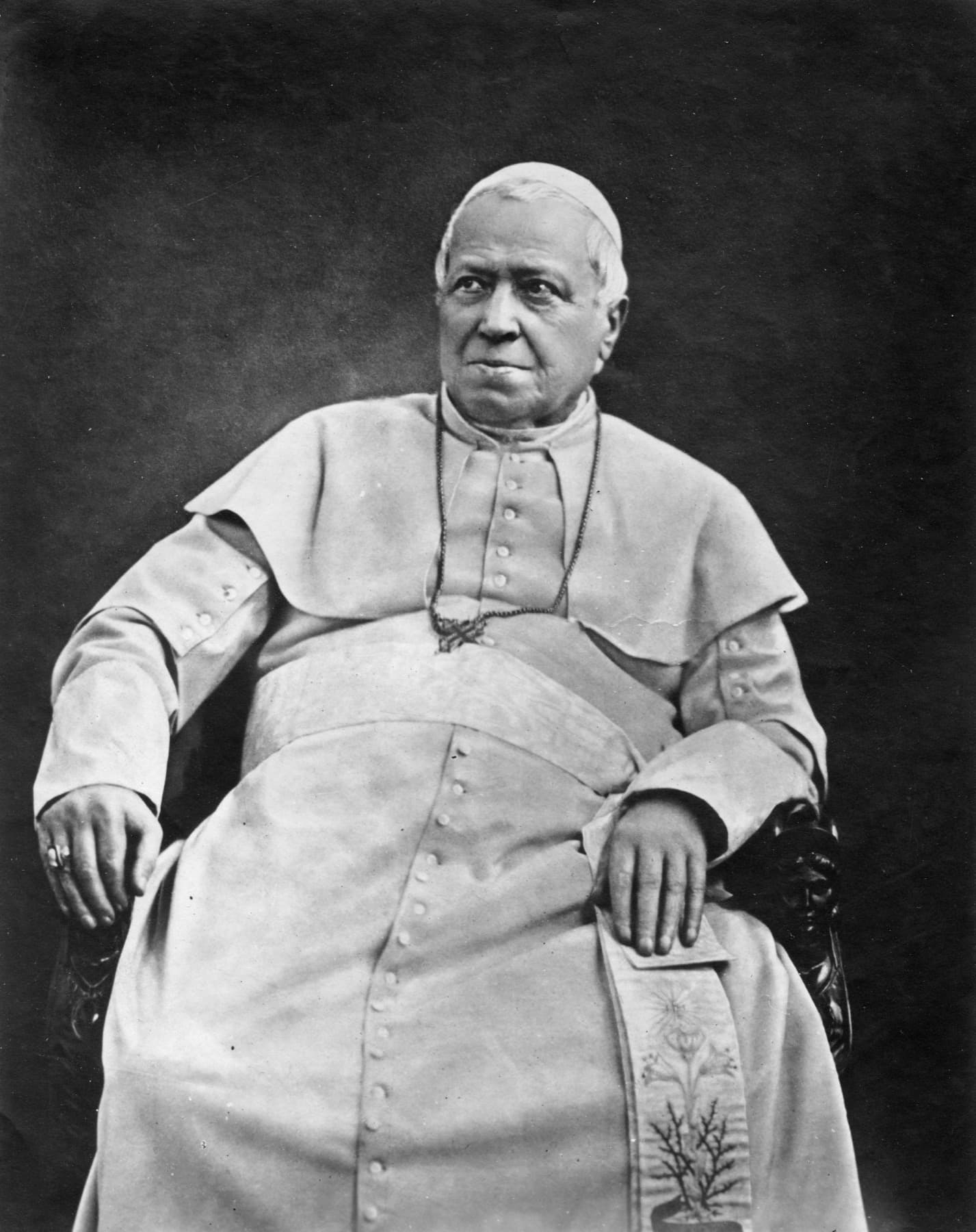 Fotografie von Papst Pius IX., einem der ersten Päpste der Geschichte, die fotografiert wurden.