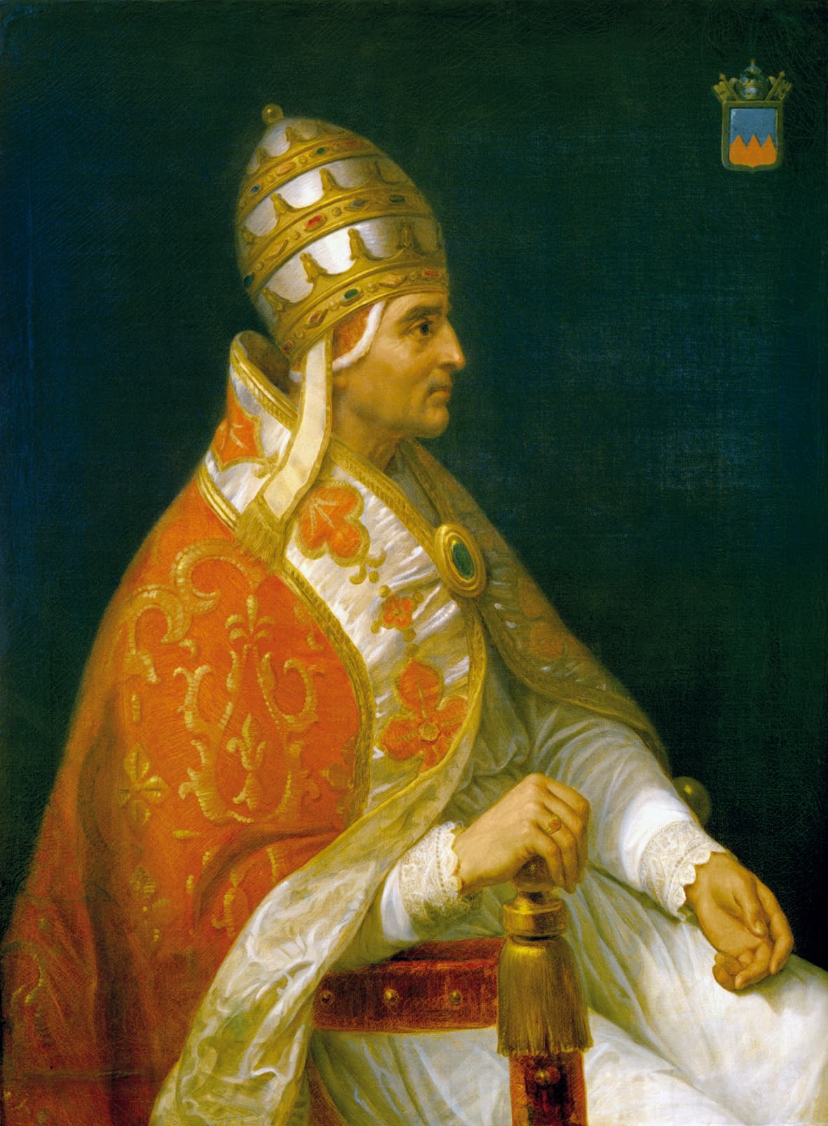 Portrait rétrospectif du pape Urbain V par Henri Serrur, XIXe siècle, Palais des Papes d’Avignon.