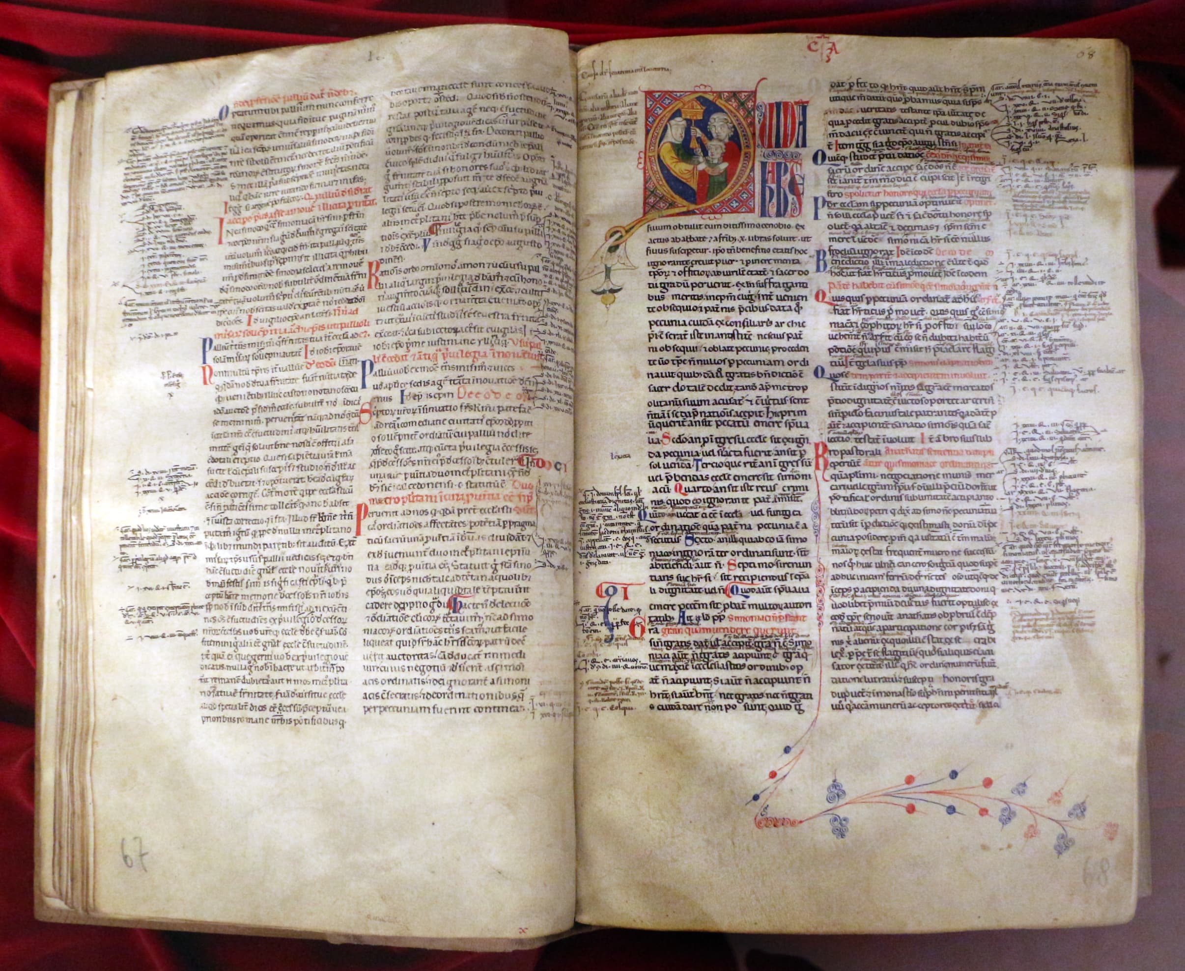 Decretum Gratiani aberto, manuscrito de Lucca de cerca de 1150-1175