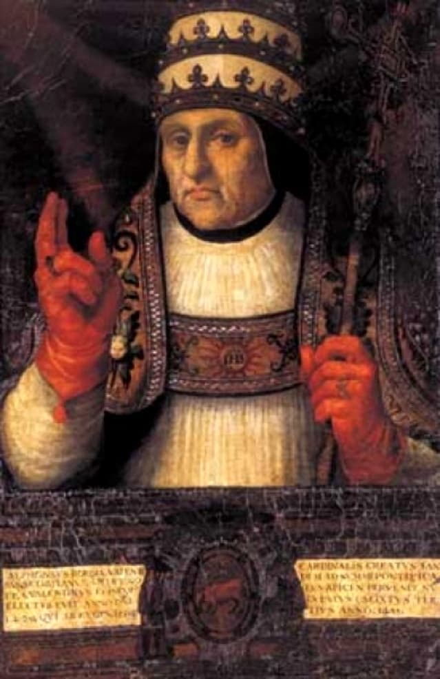 Posthumous depiction of Alfonso de Borja, future Pope Callixtus III, by Joan de Joanes and his workshop, 16th century