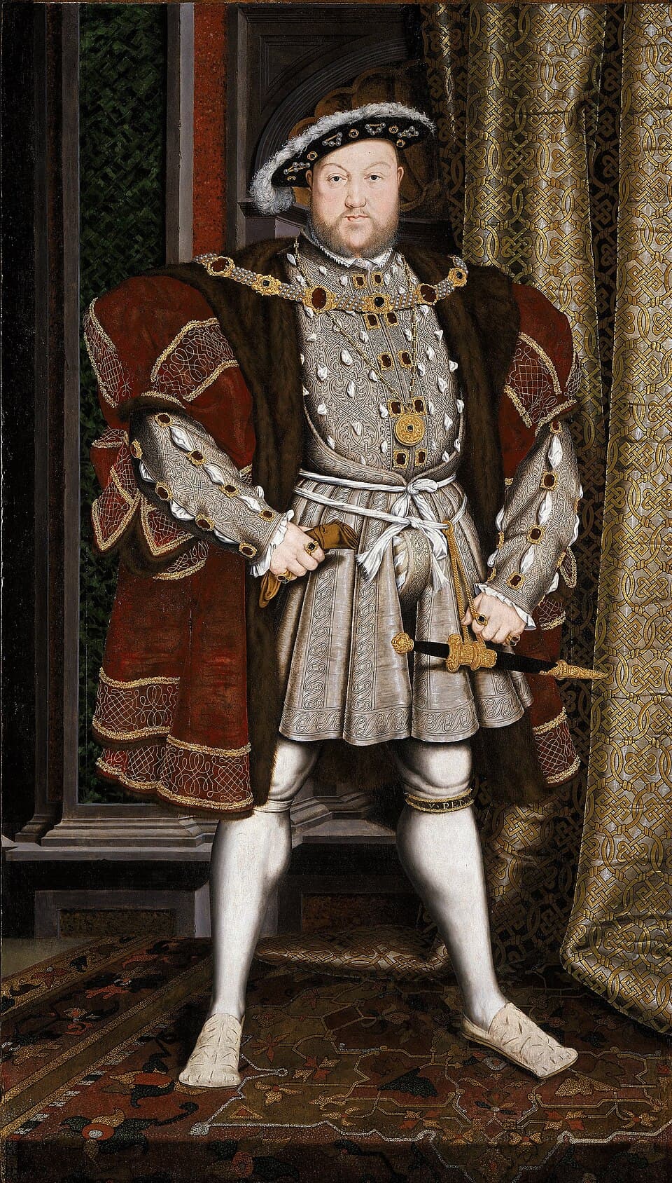 Pełnopostaciowy portret Henryka VIII Angielskiego, według Hansa Holbeina Młodszego