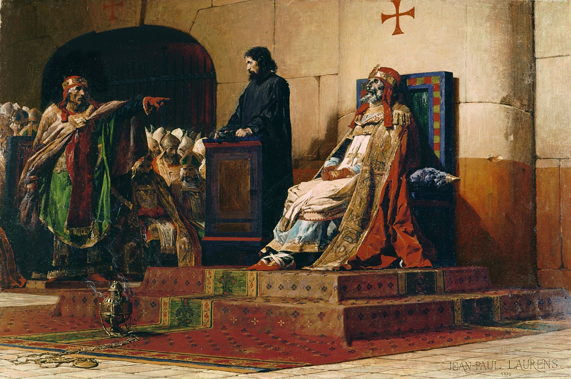 Jean-Paul Laurens, Die Päpste Formosus und Stephan VI., Leichenkonzil von 897