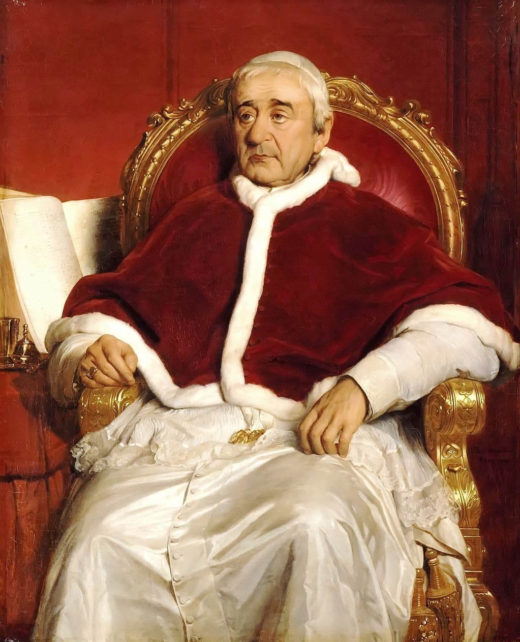 Retrato pintado del papa Gregorio XVI por Paul Delaroche, en 1844.