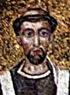 Mosaico absidal de Santa Inés Extramuros que muestra al papa Honorio I
