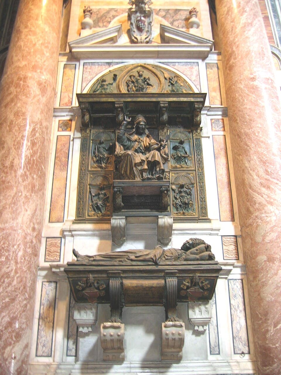 Bronze tomb of Pope Innocent VIII by Antonio del Pollaiuolo, St. Peter's Basilica, Rome