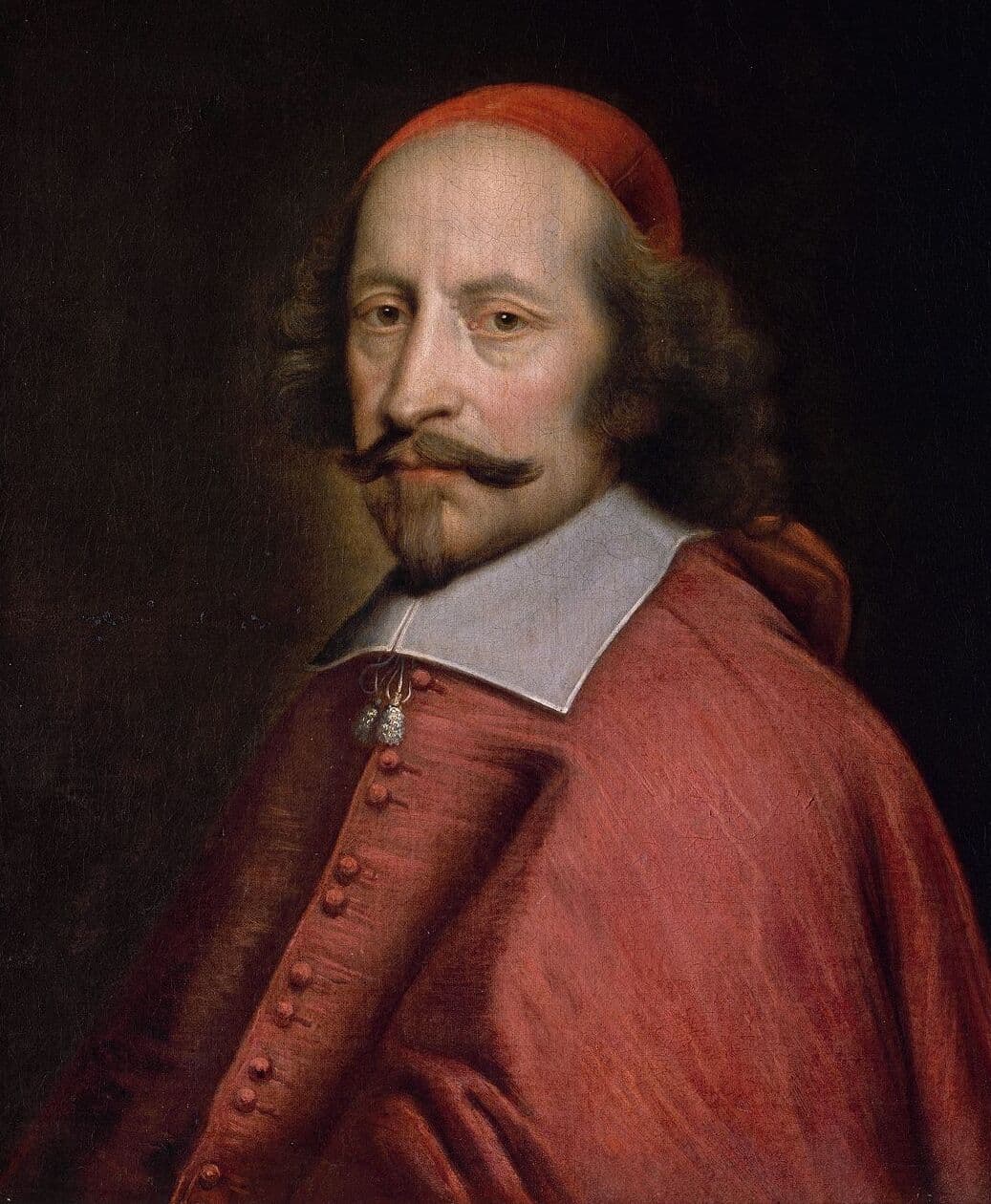 Portrait of Cardinal Mazarin, minister of France, whose veto against Pamphilj arrived too late at the 1644 conclave