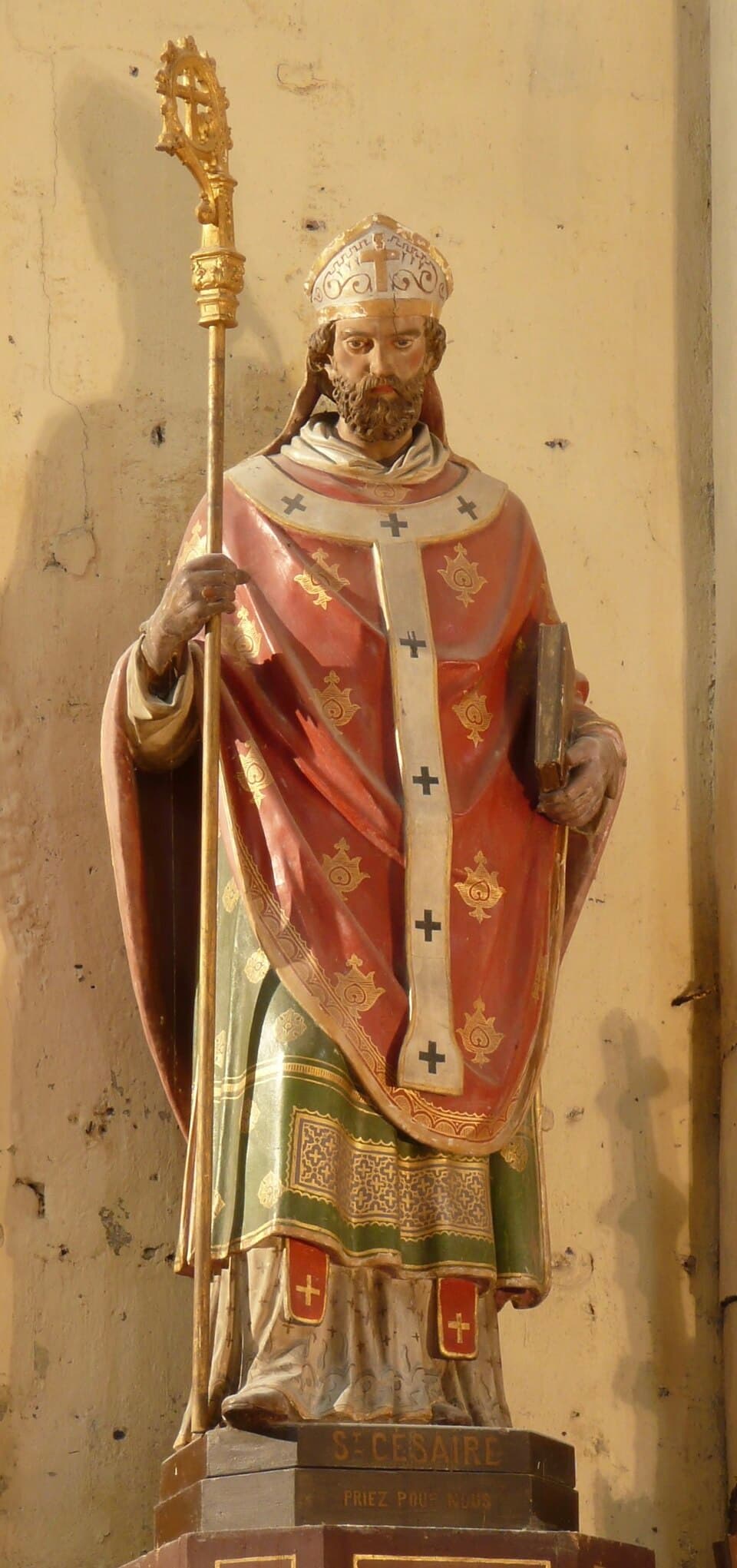 Representación de san Cesáreo de Arlés, metropolitano de Arlés en el siglo VI