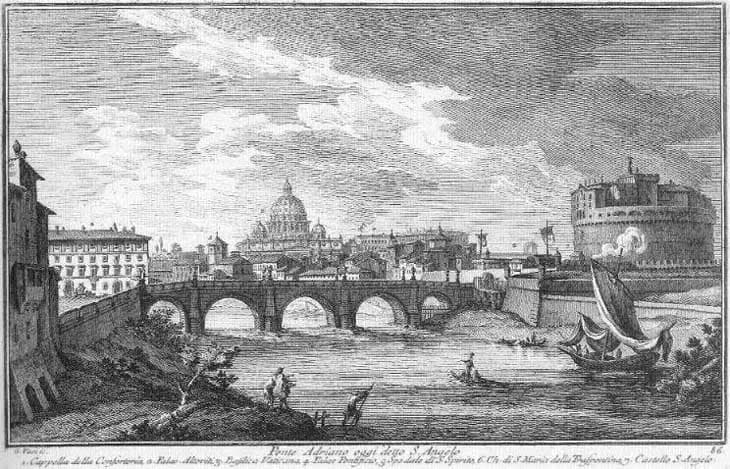 Le Castel Sant'Angelo, ancien mausolée d'Hadrien, forteresse pontificale de Rome où Jean XIV fut emprisonné et mourut en 984.