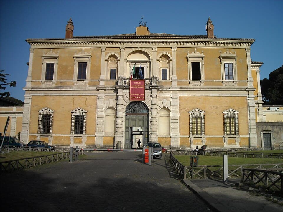 Facciata principale della Villa Giulia a Roma, oggi Museo Nazionale Etrusco.