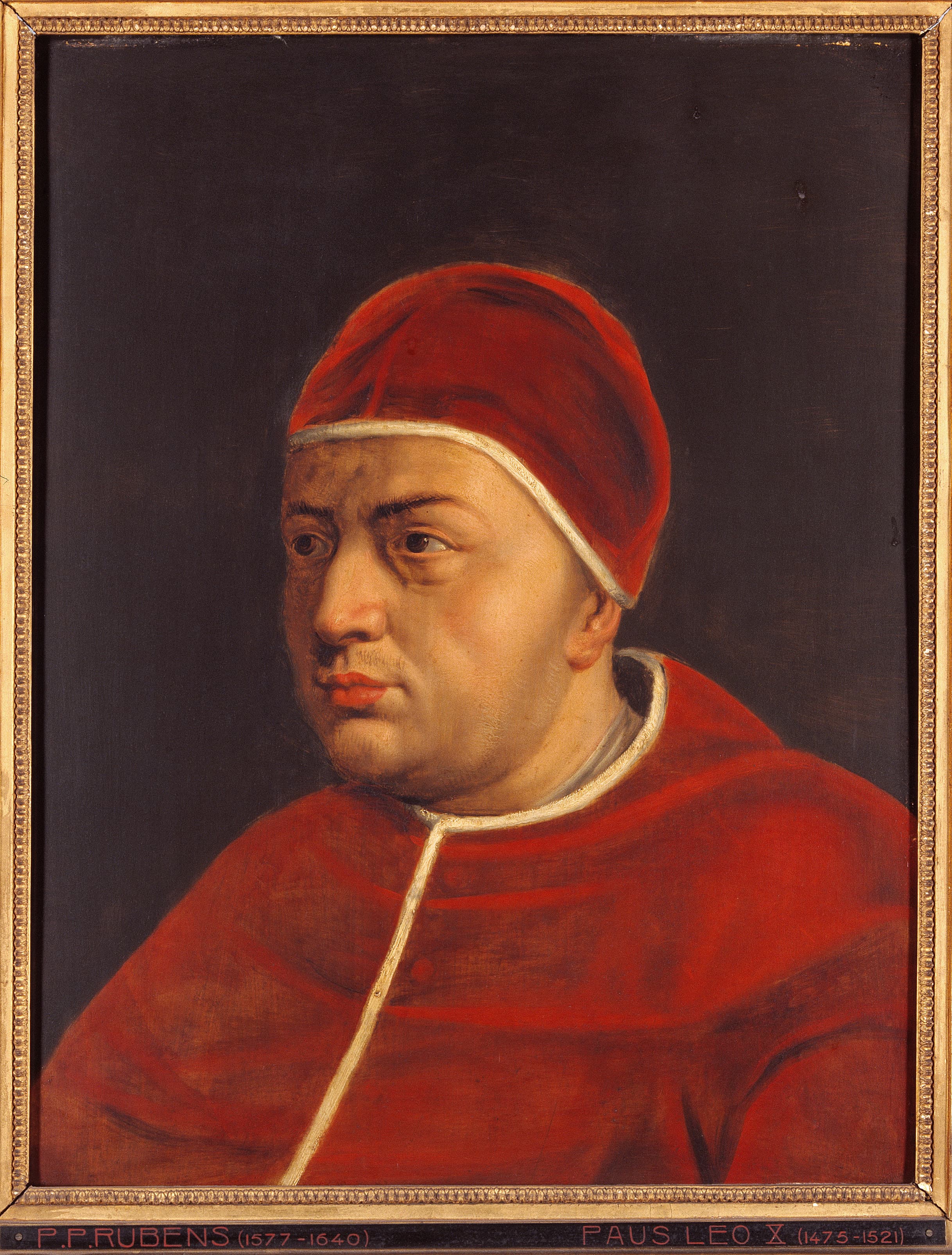 Posthumes Porträt von Papst Leo X., gemalt von Peter Paul Rubens