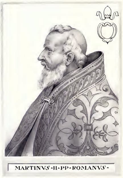 Ritratto inciso di papa Marino I