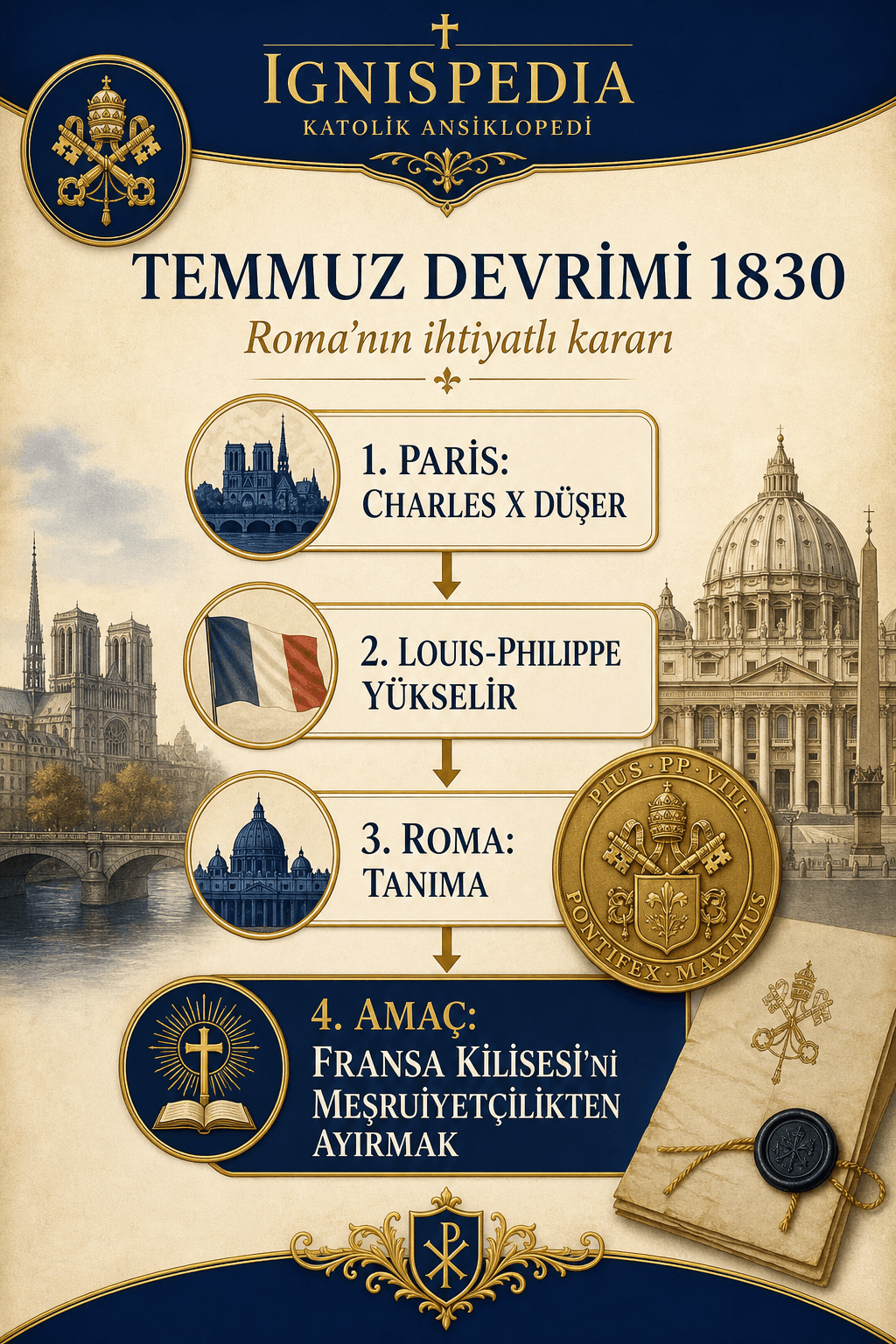 Temmuz Devrimi karşısında Roma’nın kararı infografiği