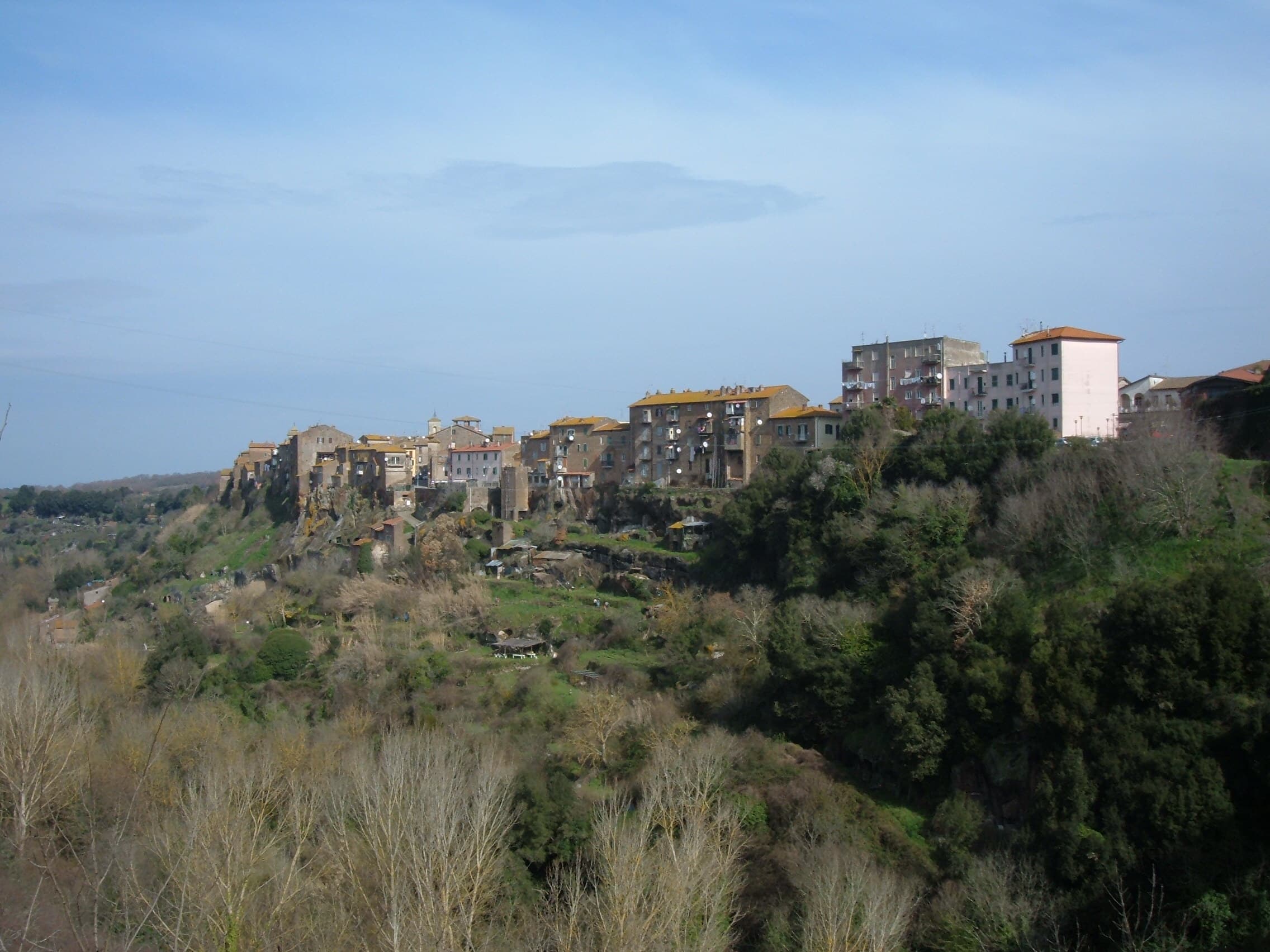 Panorama de Blera, na Tuscía, terra natal do papa Sabiniano