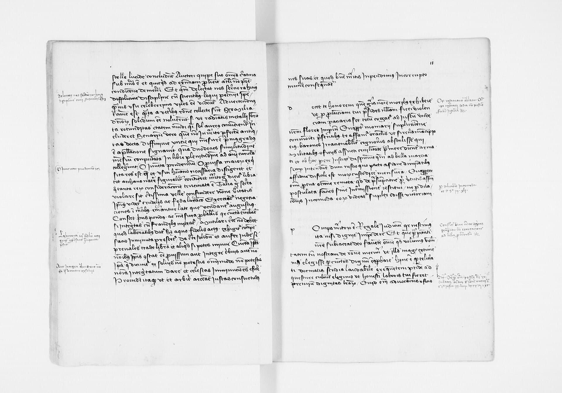 Página de un manuscrito latino de las Variae de Casiodoro, copia del siglo XV