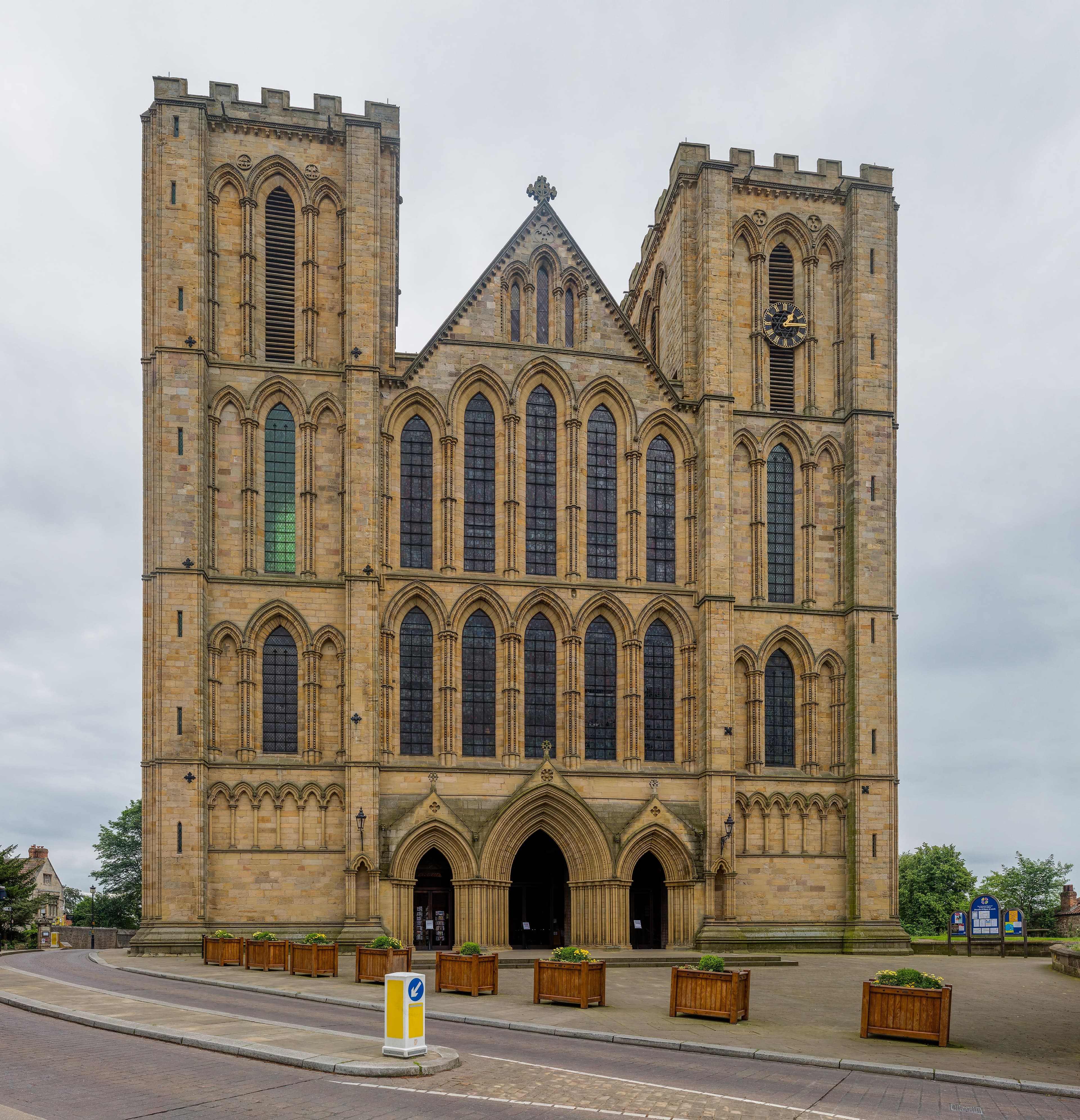 Western facade of Ripon Cathedral in North Yorkshire