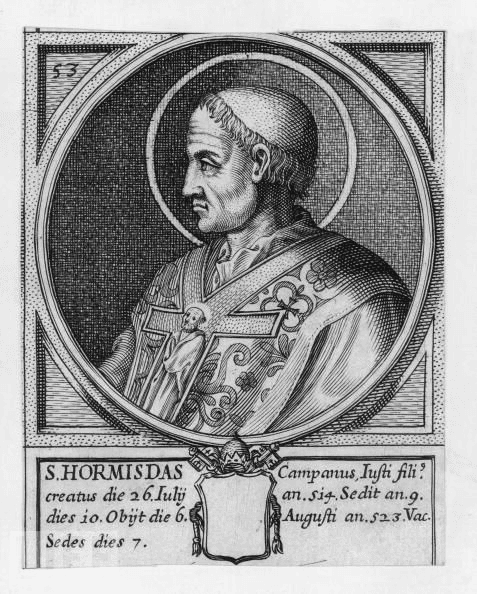 Konwencjonalny portret papieża św. Hormizdasa, ojca Sylweriusza