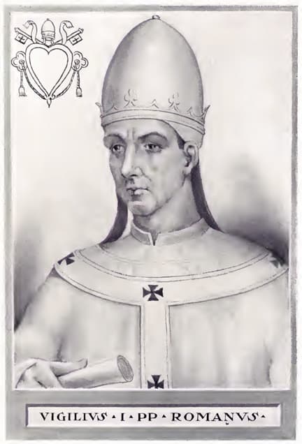 Konwencjonalny portret papieża Wigiliusza, następcy Sylweriusza