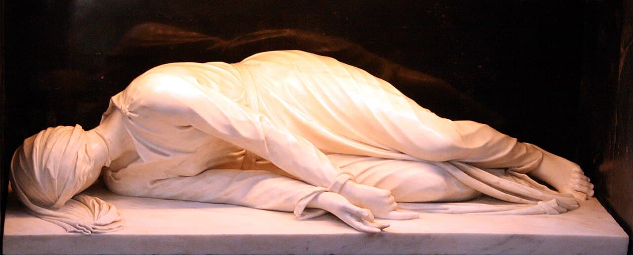 Marmorstatue der heiligen Cäcilia von Stefano Maderno in Trastevere