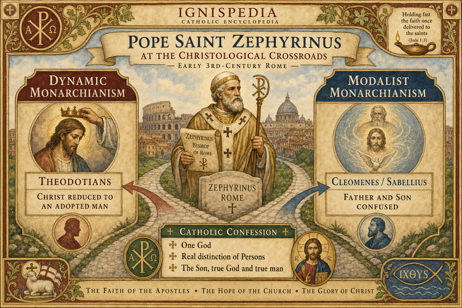 Infographic: Zephyrinus at the Christological crossroads between dynamic monarchianism and modal monarchianism
