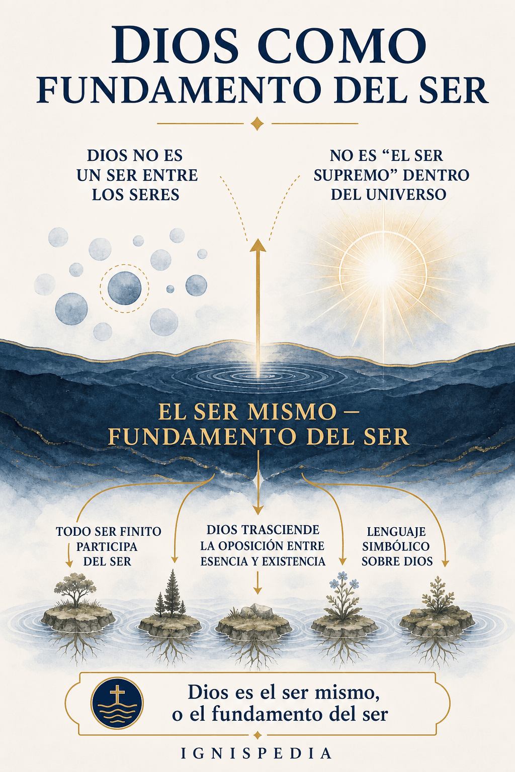 Infografía — Dios como fundamento del ser según Paul Tillich