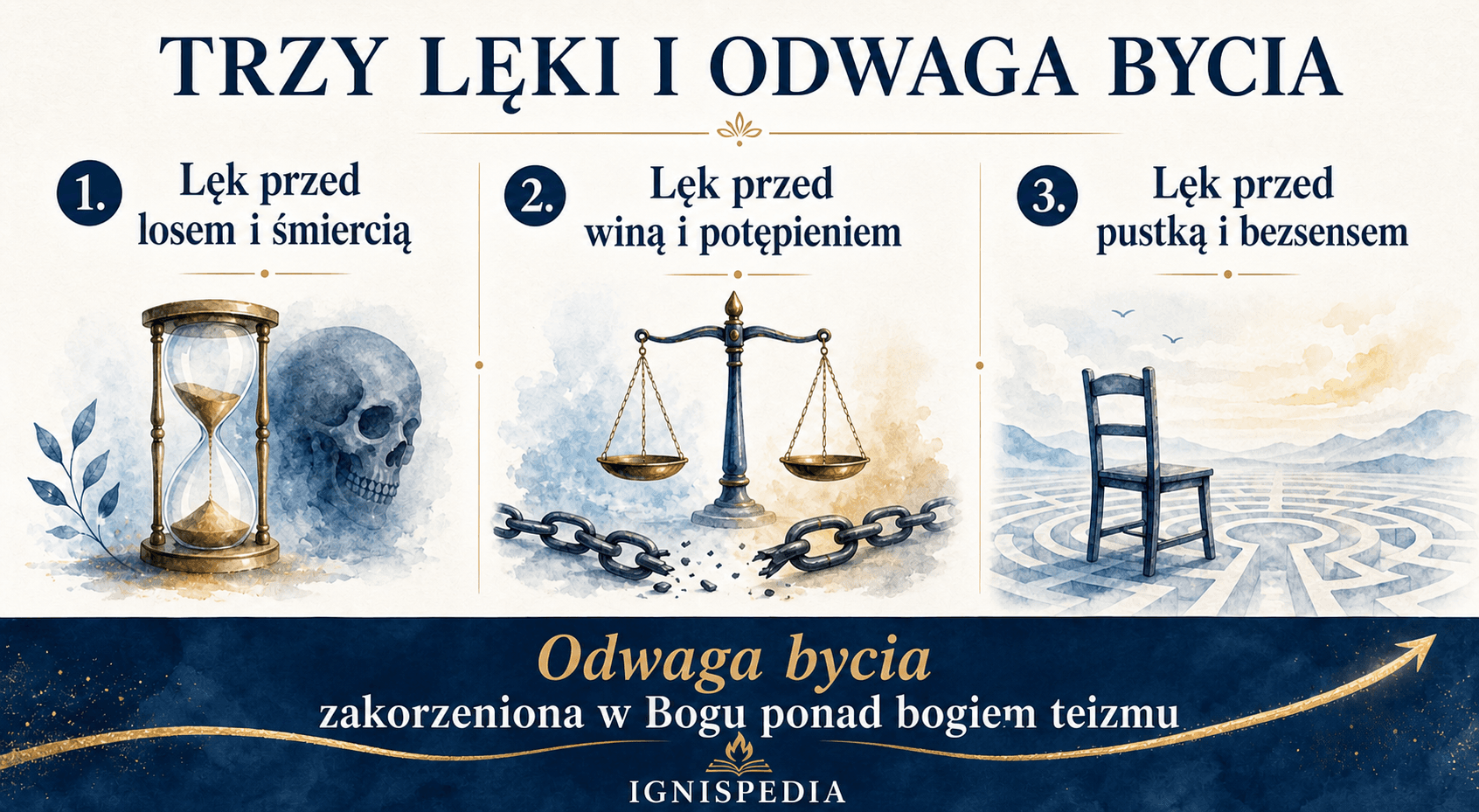 Infografika — trzy lęki według Paula Tillicha