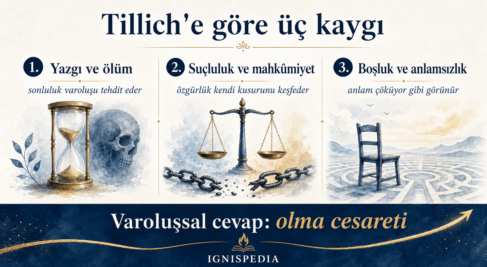 İnfografik — Paul Tillich’e göre üç kaygı türü