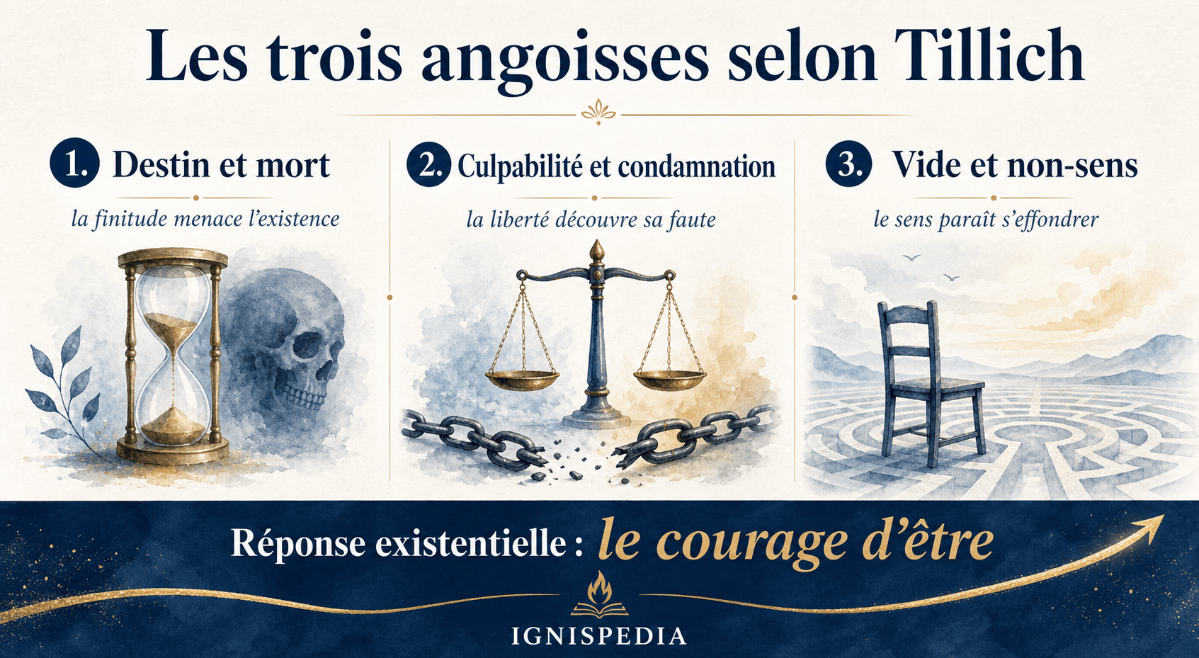 Infographie — les trois angoisses selon Paul Tillich