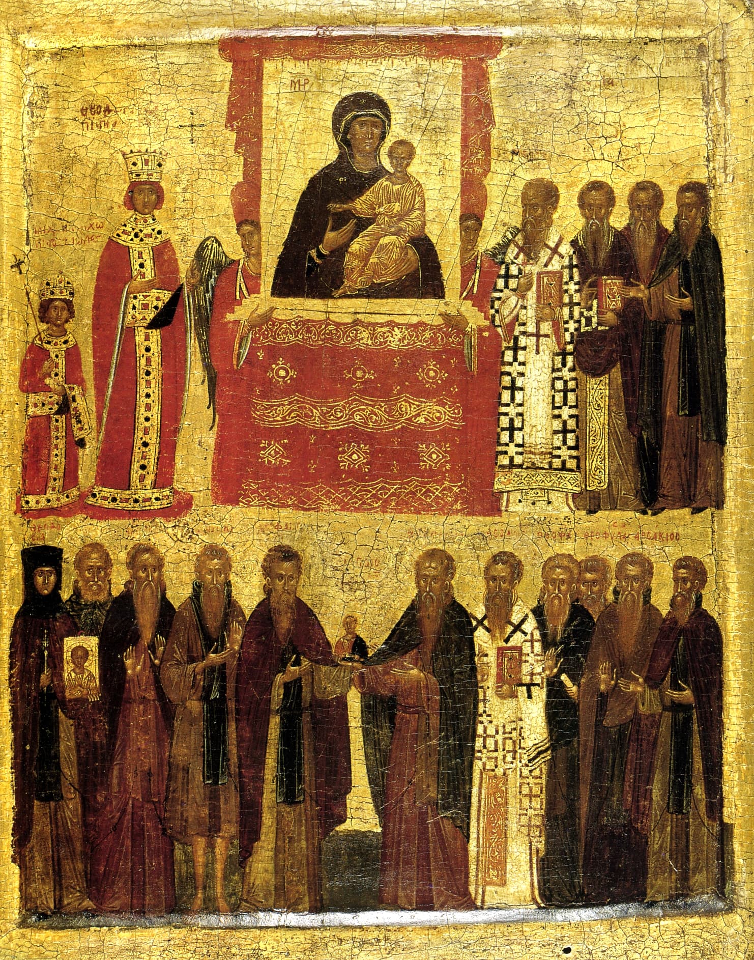 Icono bizantino del Triunfo de la Ortodoxia